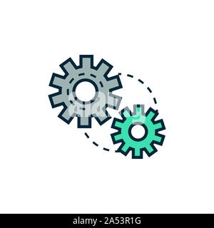 gears cogwheel work tools engineering icon vector illustration Stock Vector
