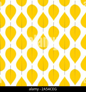 Seamless vector pattern with autumn leaves on a white background. Stock Vector