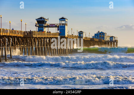 Oceanside Pier, Southern California, USA. Stock Photo