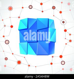 Abstract geometric mosaic rectangle Stock Vector