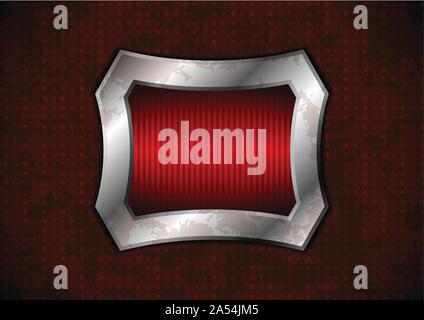 Steel frame on a rusty surface Stock Vector
