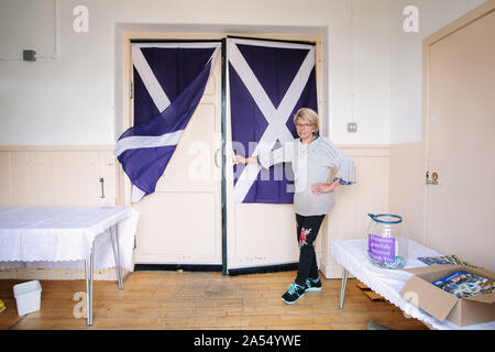 World Porridge making Championships 2019, aka The Golden Spurtle, in Carrbridge, Scotland. Stock Photo