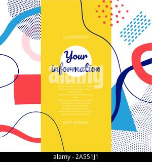 Geometric illustrations abstract vector colorful banner template Stock Vector