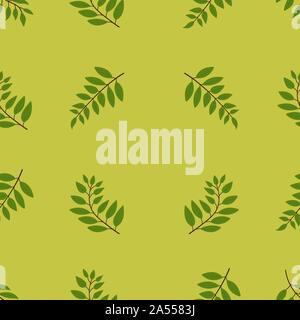 Rowan leaves pattern background vector illustration Stock Vector