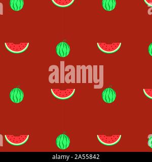 Watermelon pattern background vector illustration Stock Vector