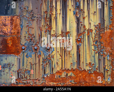 Peeling paint & rust Stock Photo