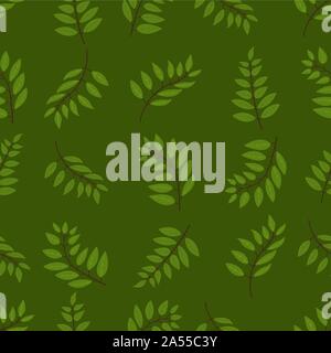 Pattern with rowan leaves background vector illustration Stock Vector