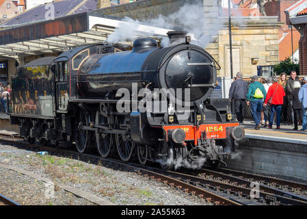 The Former LNER Thompson B1 Steam Locomotive 1264 Standing at Whitby Station Belonging to the NYMR North Yorkshire England United Kingdom UK Stock Photo