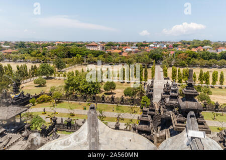Panoramic view of Denpasar from Bajra Sandhi Monument - Monument of Independence in Denpasar, Bali, Indonesia. Stock Photo
