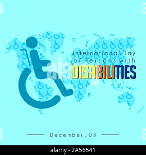 International Day of Persons with Disabilities, with a disability with a wheelchair Stock Photo