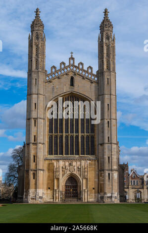 The fabulous King's College of the University of Cambridge. King's College and Clare College Stock Photo