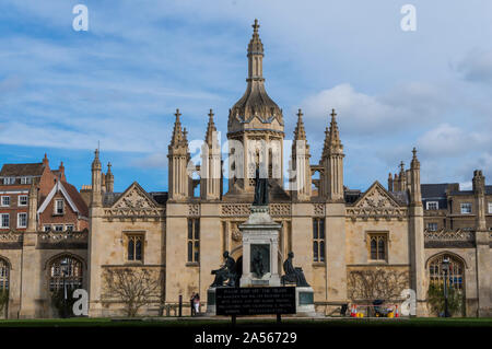 The fabulous King's College of the University of Cambridge. King's College and Clare College Stock Photo