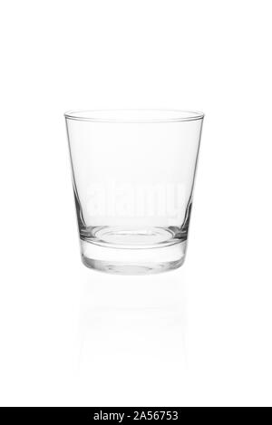 Empty Bourbon Glass. Stock Photo