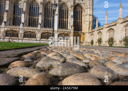 The fabulous King's College of the University of Cambridge. King's College and Clare College Stock Photo