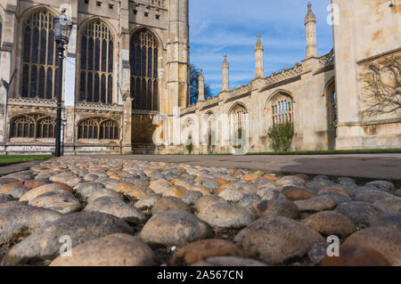 The fabulous King's College of the University of Cambridge. King's College and Clare College Stock Photo