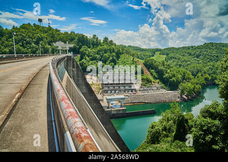 Substation at Hiwassee Dam, Murphy NC. Stock Photo