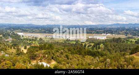 Medellin, Colombia – January 25, 2019: Panoramic view of Medellin airport (MDE) in Colombia. Stock Photo