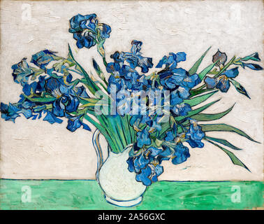 Vincent van Gogh, Irises, still life painting, 1890 Stock Photo
