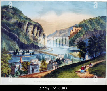 View of Harpers Ferry, Va.: (from the Potomac side.) Stock Photo