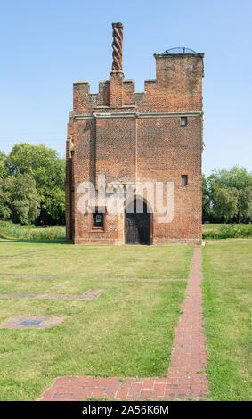 15th century Rye House Gatehouse, near Hoddesdon, Hertfordshire, England, United Kingdom Stock Photo