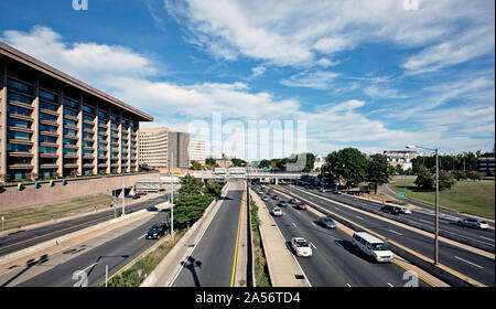 View of the Southwest Freeway from L'Enfant Plaza, SW, Washington, D.C Stock Photo