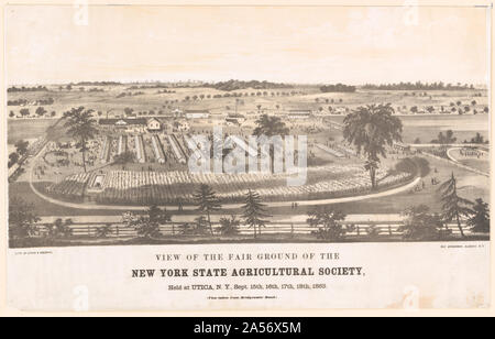 View of the fair ground of the New York State Agricultural Society, held at Utica, N.Y., Sept. 15, 18th, 1863 Stock Photo