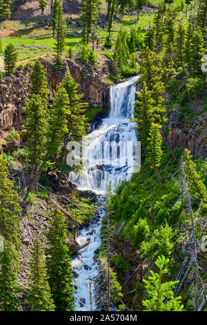 Undine Falls at Yellowstone National Park,  Wyoming, USA. Stock Photo