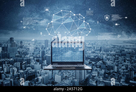 Cloud computing technology Stock Photo