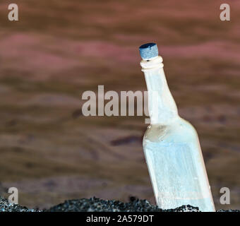 x ray of a bottle of beer with corked stopper Stock Photo