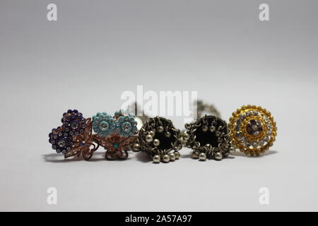 Bangladeshi jewelry earrings ring Stock Photo