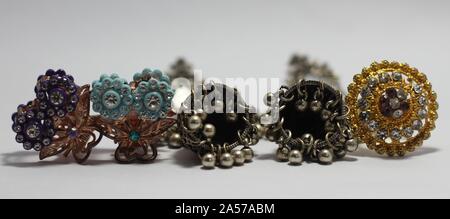 Bangladeshi jewelry earrings ring Stock Photo