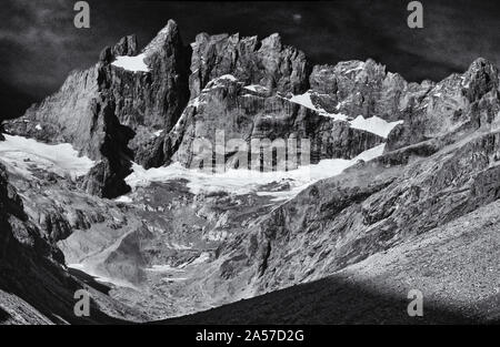 The south face of La Meije in the Ecrins National Park, Dauphiné, France Stock Photo