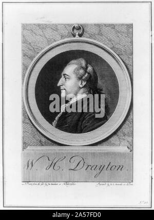 W.H. Drayton Abstract: William Henry Drayton, head-and-shoulders portrait, left profile, in medallion. Stock Photo