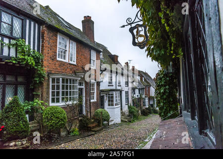 Mermaid Street in Rye, East Sussex County Stock Photo