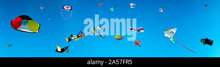 Low angle view of kites flying, Bouches-du-Rhone, France Stock Photo