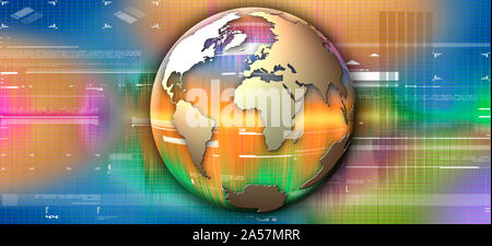Digital globe Stock Photo
