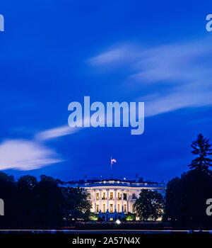 Facade of the government building at dusk, White House, Washington DC, USA Stock Photo