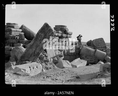 Wady Sha'ib Es-Salt, Amman, etc. Amman, ruins on Acropolis hill Stock Photo