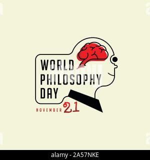 Typography for World Philosophy Day on November 21 Stock Vector