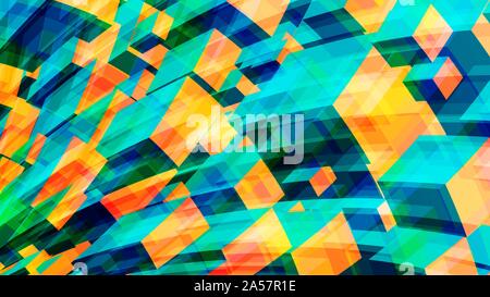 Abstract multicolor geometric background with triangles for brochure, leaflet, flyer design. Vector Illuatration Stock Vector