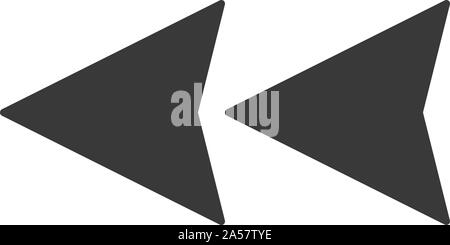 Rewind icon to go back in simple vector style Stock Vector Image & Art ...