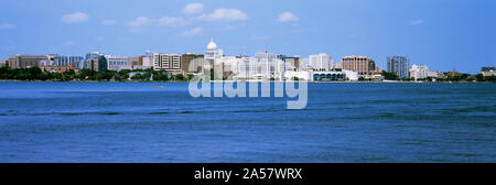 City at the waterfront, Ohio River, Cincinnati, Ohio, USA Stock Photo