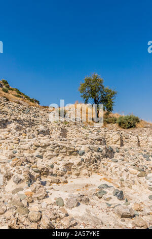 The neo lithic village of Choirokoitia in cyprus Stock Photo