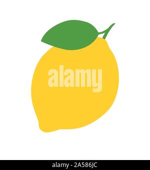 Lemon vector icon illustration isolated on white background Stock Vector