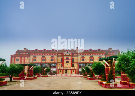 The view on the entrance to the National Shrine of Christ the King, Lisbon Portugal Stock Photo