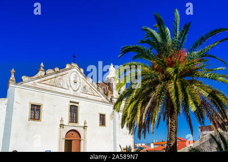 View on church of St. Sebastian in Lagos. Algarve, Portugal Stock Photo