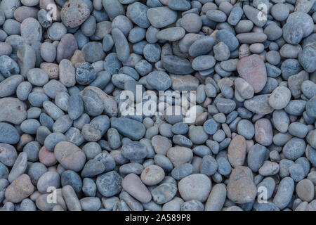 Stony beach with small stones in Mallorca Stock Photo