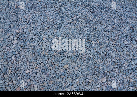 Stony beach with small stones in Mallorca Stock Photo