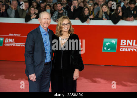 Ron Howard and Nicoletta Mantovani attending the red carpet of Pavarotti at Rome Film Fest 2019 Stock Photo