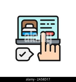 Booking A Hotel Room On Website Line Icon Stock Vector Art